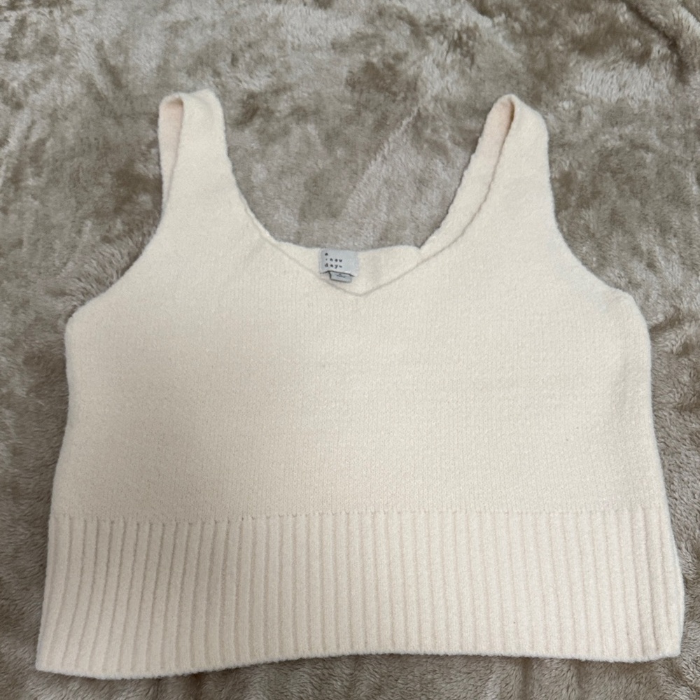 a new day Cream Knit Tank Top